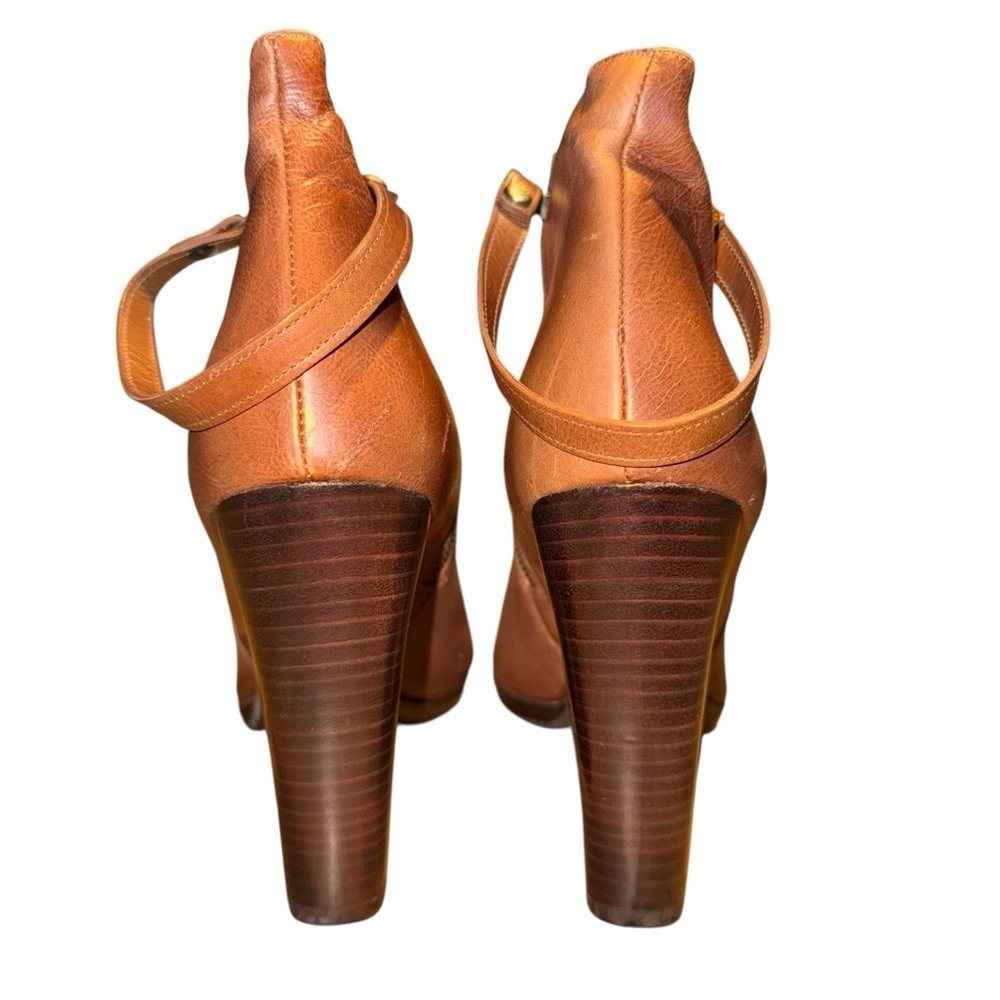 STUART WEITZMAN Backstrap Saddle Old West Calf Leather Ankle Boots Booties 10.5M - Picture 3 of 16